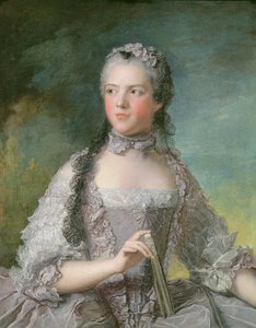 Muotokuva Adelaide de Francesta (1732-1800) tuulettimen kanssa, 1749